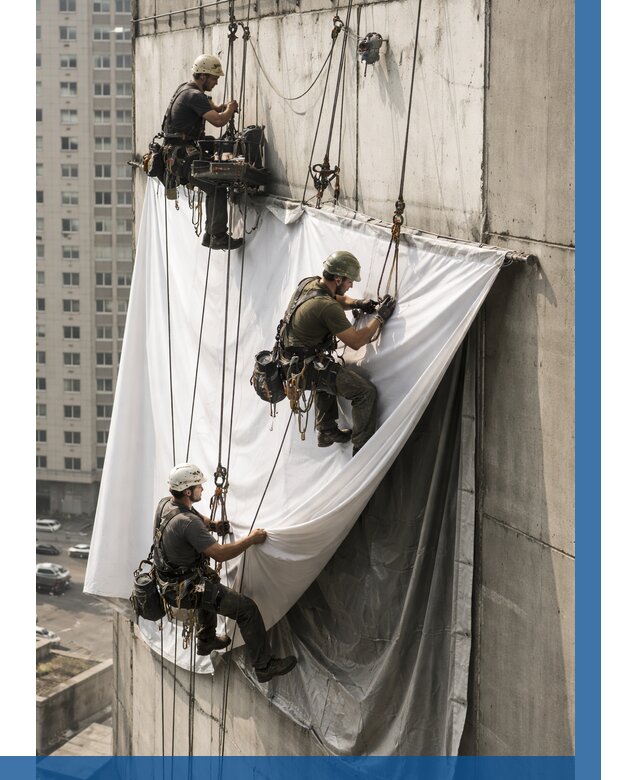 Замена баннерного полотна в Прохладном от 7041 р. | ВЫСОТНИК-Прх—заказать