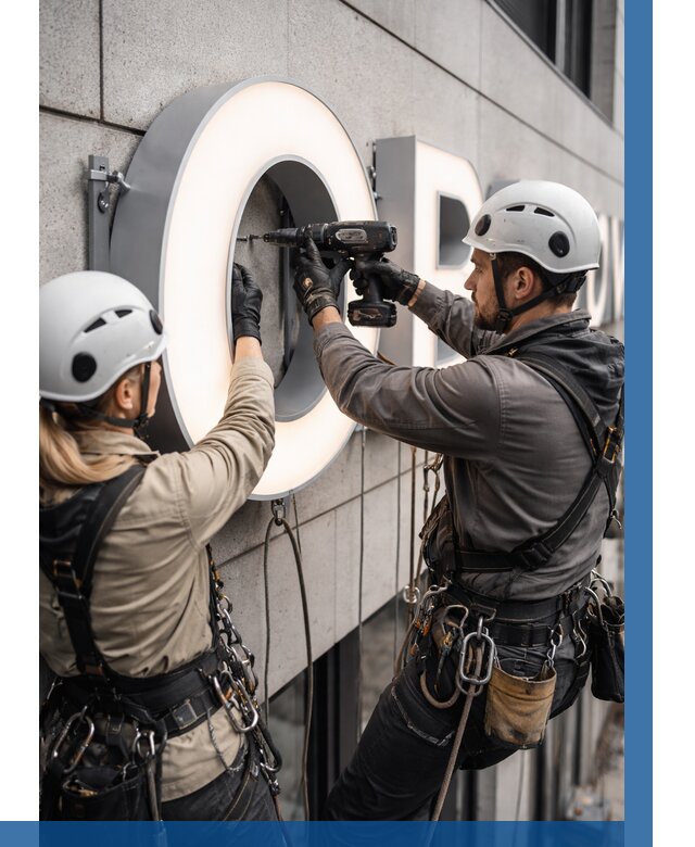 Монтаж световых букв в Прохладном от 3250 р. под ключ ВЫСОТНИК-Прх