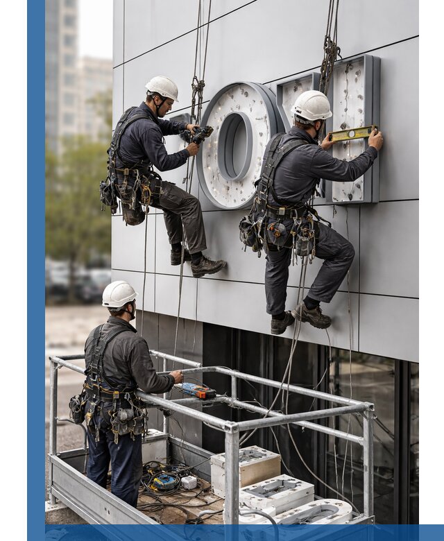 Профессиональный монтаж световых букв в Прохладном под ключ