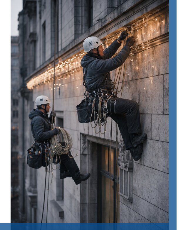 Монтаж новогодней иллюминации в Прохладном от 9208 р. | ВЫСОТНИК-Прх