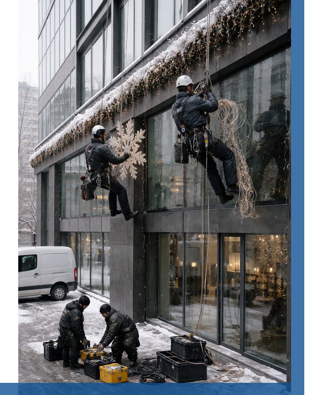 Демонтаж новогоднего оформления в Прохладном от 5958 р. | ВЫСОТНИК-Прх