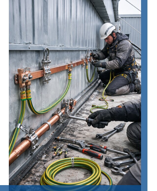 Монтаж заземления здания в Прохладном от 27083 р. | ВЫСОТНИК-Прх