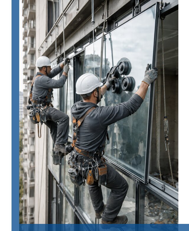 Витражное остекление фасадов и лоджий в Прохладном под ключ