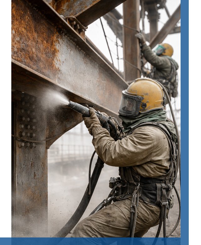 Пескоструйная очистка металлоконструкций в Прохладном по 650 р.  ВЫСОТНИК-Прх