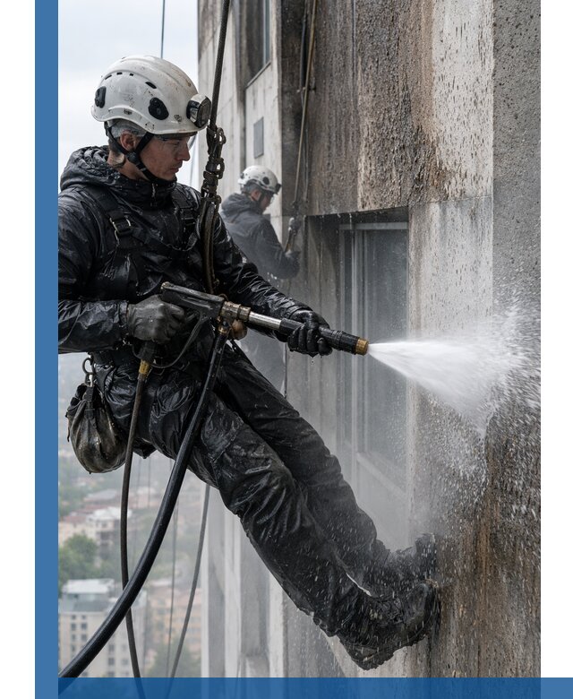 Гидроструйная очистка фасадов и конструкций в Прохладном