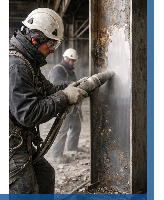 Удаление старой краски с металла в Прохладном от 487 р. | ВЫСОТНИК-Прх