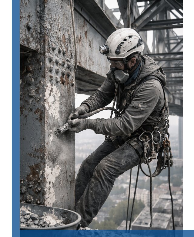 Удаление старой краски с металлических конструкций в Прохладном