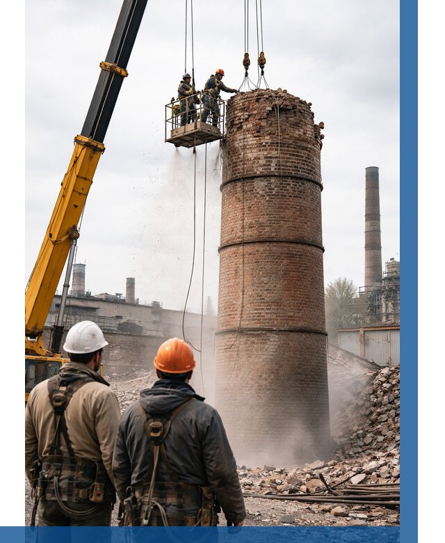 Демонтаж дымовой трубы в Прохладном от 97497 р. | ВЫСОТНИК-Прх, смета