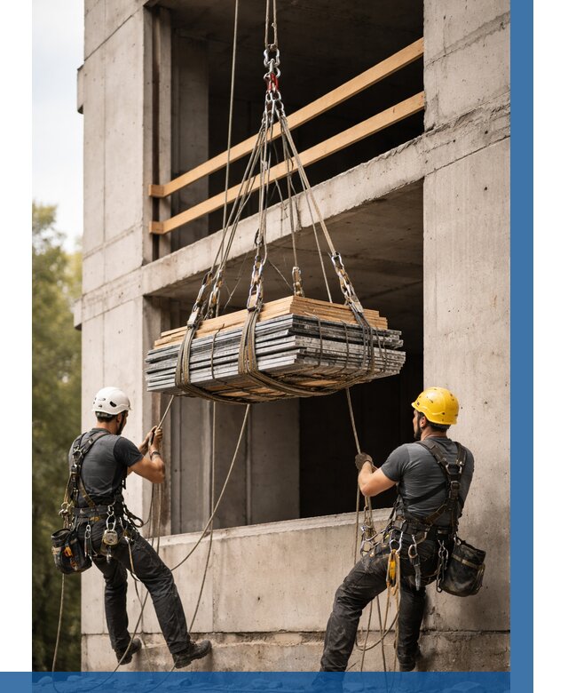 Подъем материала на этаж веревками в Прохладном от 1625 р. | ВЫСОТНИК-Прх