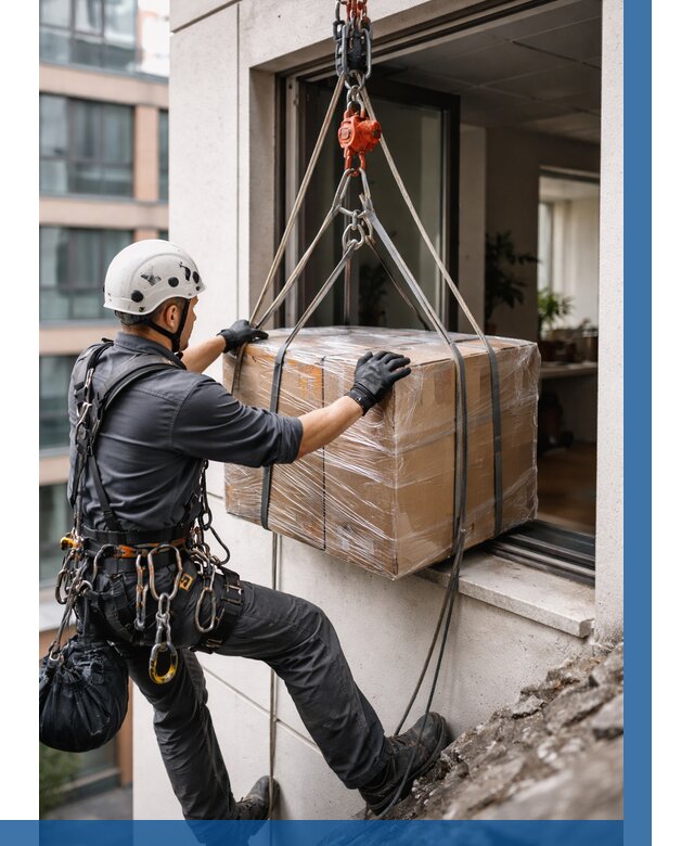 Подъем груза через окно в Прохладном от 4875 р. | ВЫСОТНИК-Прх