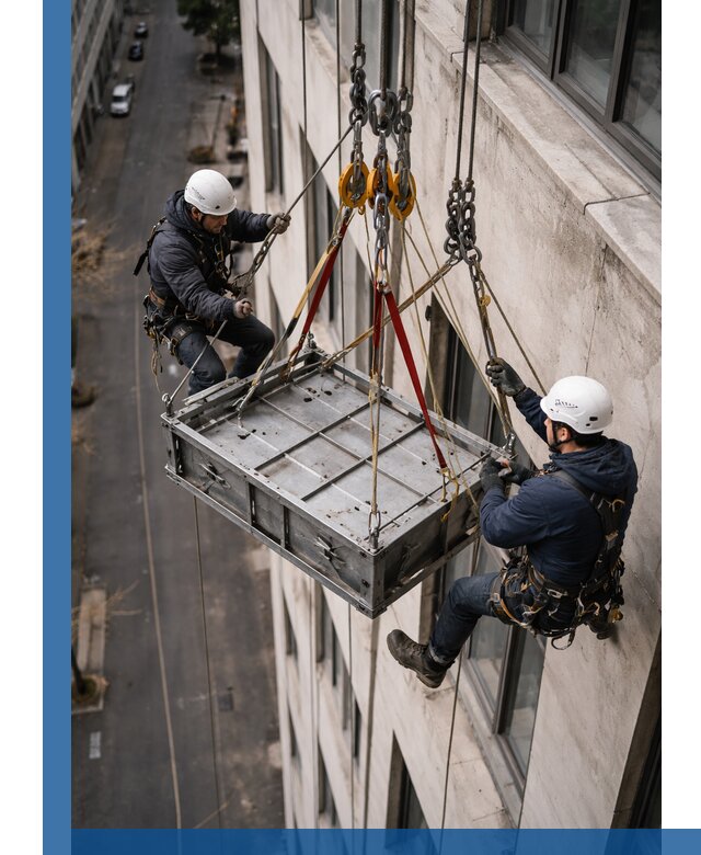 Спуск и подъем грузов по фасаду в Прохладном для зданий