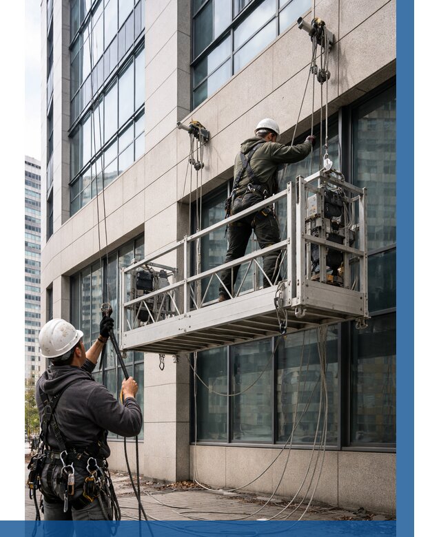 Монтаж и подъем фасадной люльки в Прохладном от 13000 р. | ВЫСОТНИК-Прх