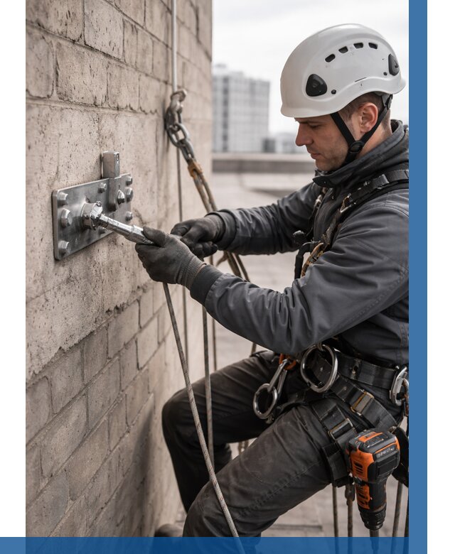 Установка анкерных точек в Прохладном от 3792 р. | ВЫСОТНИК-Прх