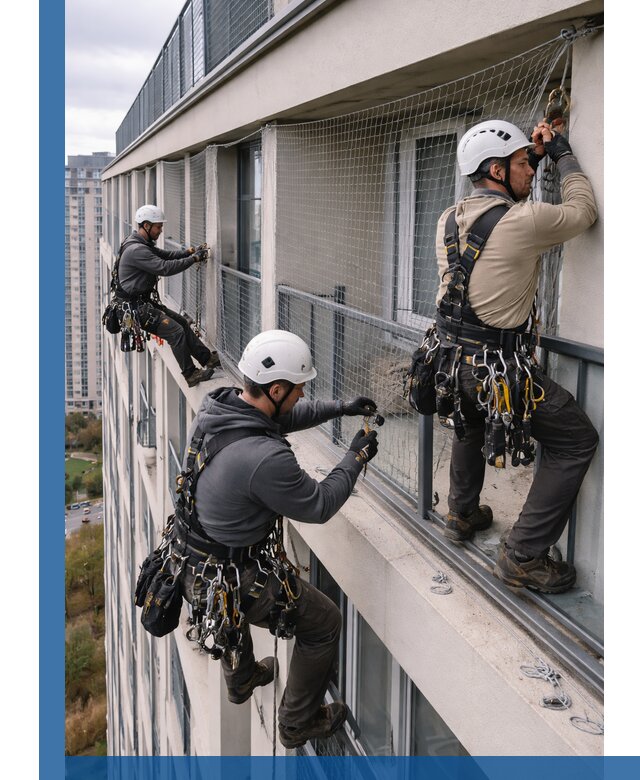 Профессиональный монтаж защитной сетки от птиц в Прохладном